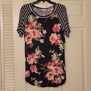 Tunic-length Floral Tee